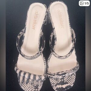 Snakeskin Heel Sandals